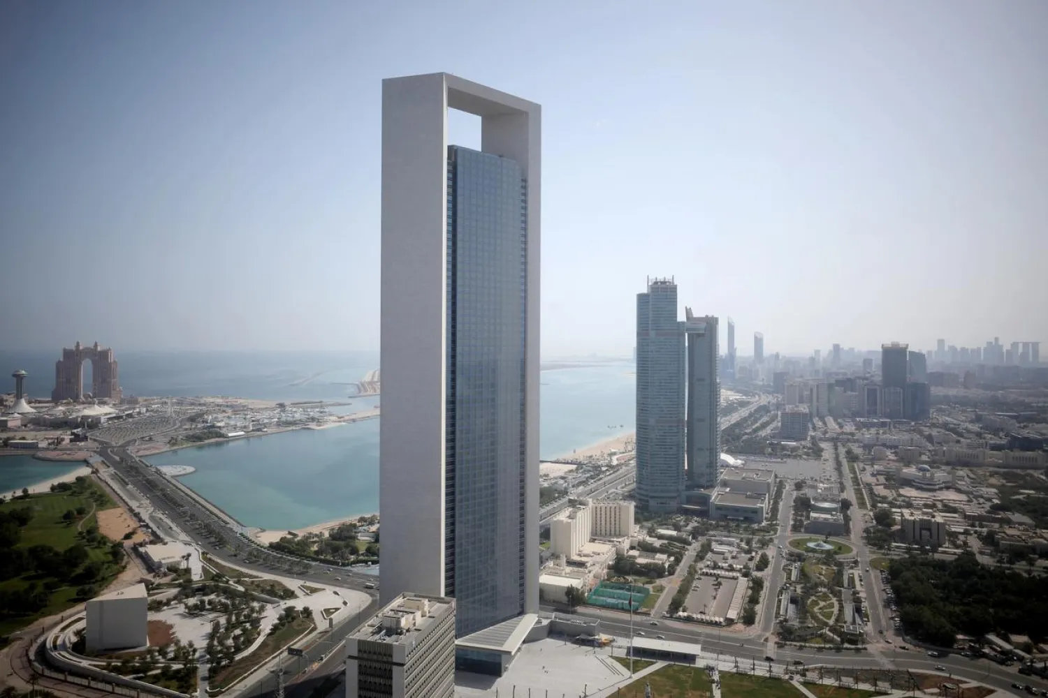 FILE PHOTO: A general view of ADNOC headquarters in Abu Dhabi, United Arab Emirates May 29, 2019. REUTERS/Christopher Pike

