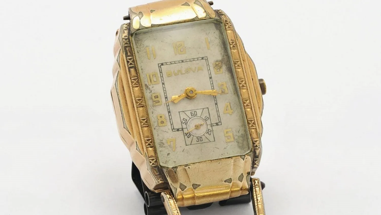 A Bulova watch that Clyde Barrow wore when he and Bonnie Parker were killed in 1934. (AP)