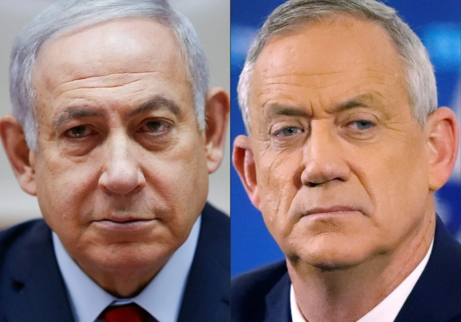 Israeli Prime Minister Benjamin Netanyahu and his centrist rival Benny Gantz are in negotiations on forming a unity government together after poll results gave neither man a path to govern on their own | AFP