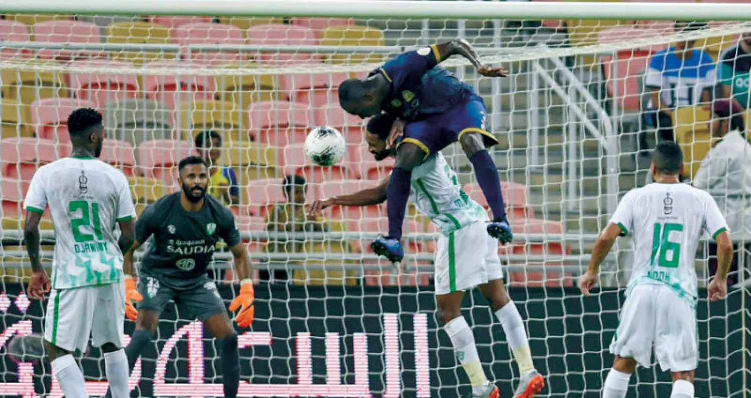 جانب من المباراة التي جمعت الأهلي والنصر في جدة (تصوير: علي خمج)