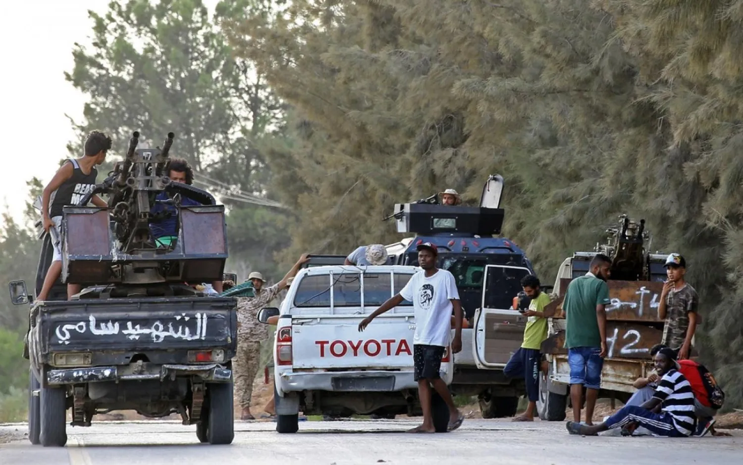 Fighters loyal to the Government of National Accord, south of Tripoli (File photo / AFP)