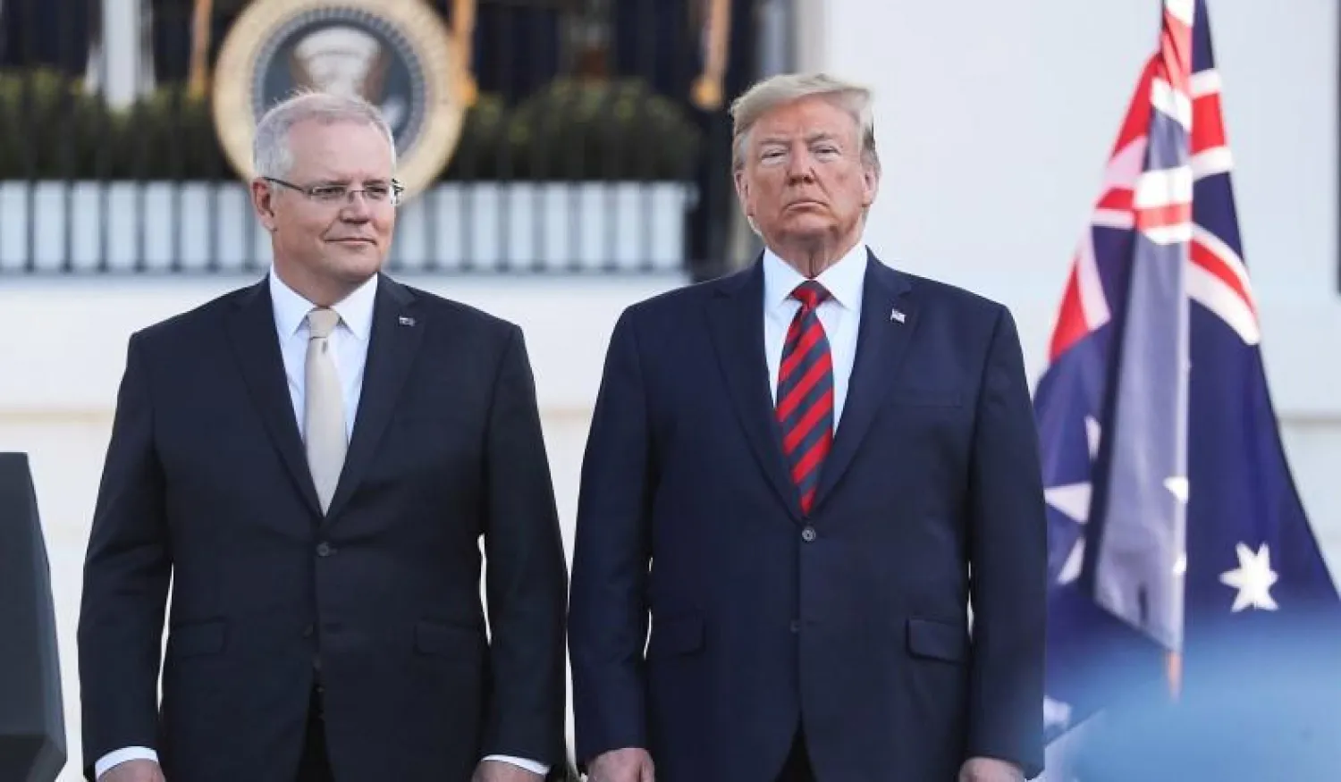 الرئيس الأميركي دونالد ترمب ورئيس الوزراء الأسترالي سكوت موريسون (رويترز)