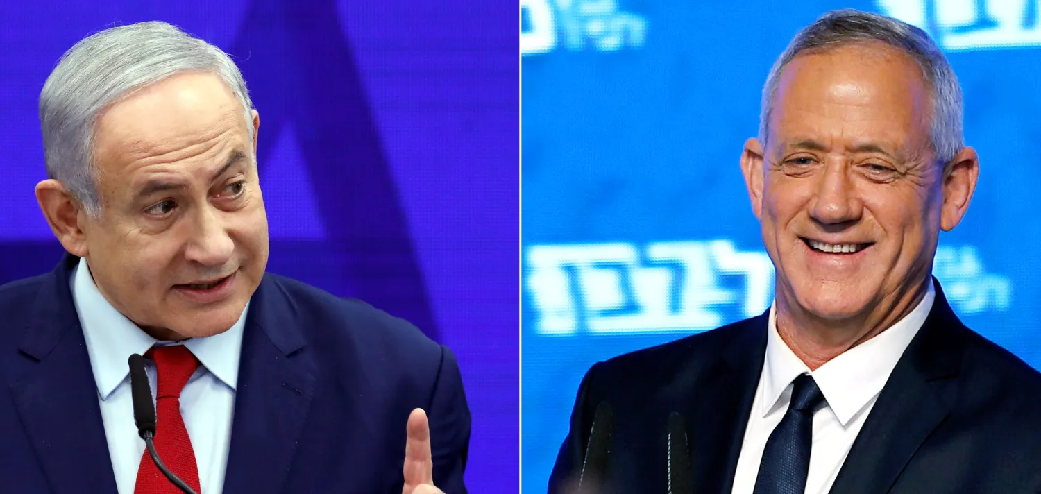 غانتس ونتنياهو (رويترز)