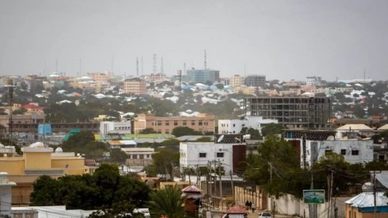 A general view of the skyline of Somali capital Mogadishu on August 5, 2013. (AFP)