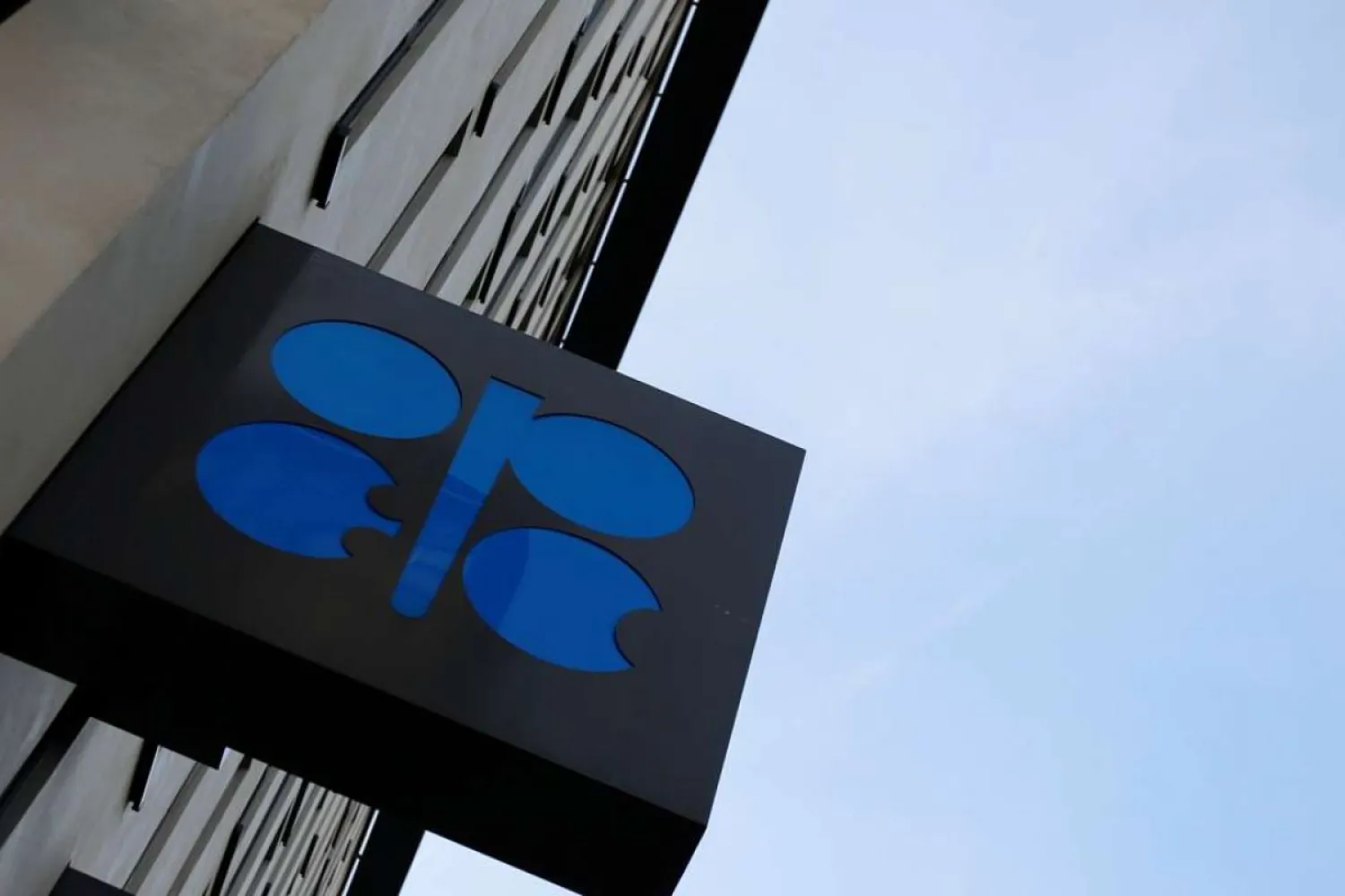 The OPEC logo is seen outside their headquarters in Vienna, Austria. Photo: Reuters