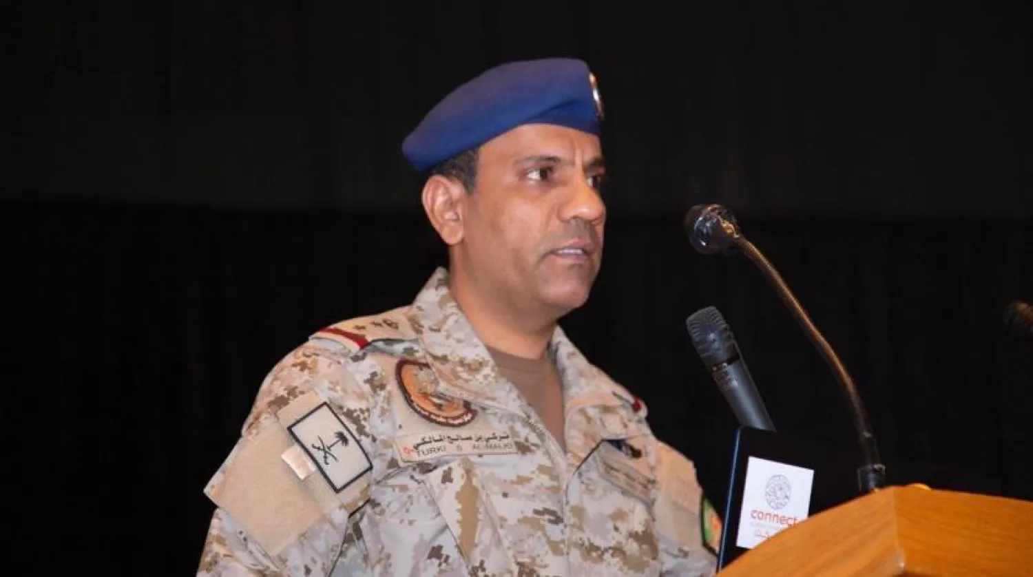 Arab coalition spokesman Colonel Turki al-Maliki. (SPA)
