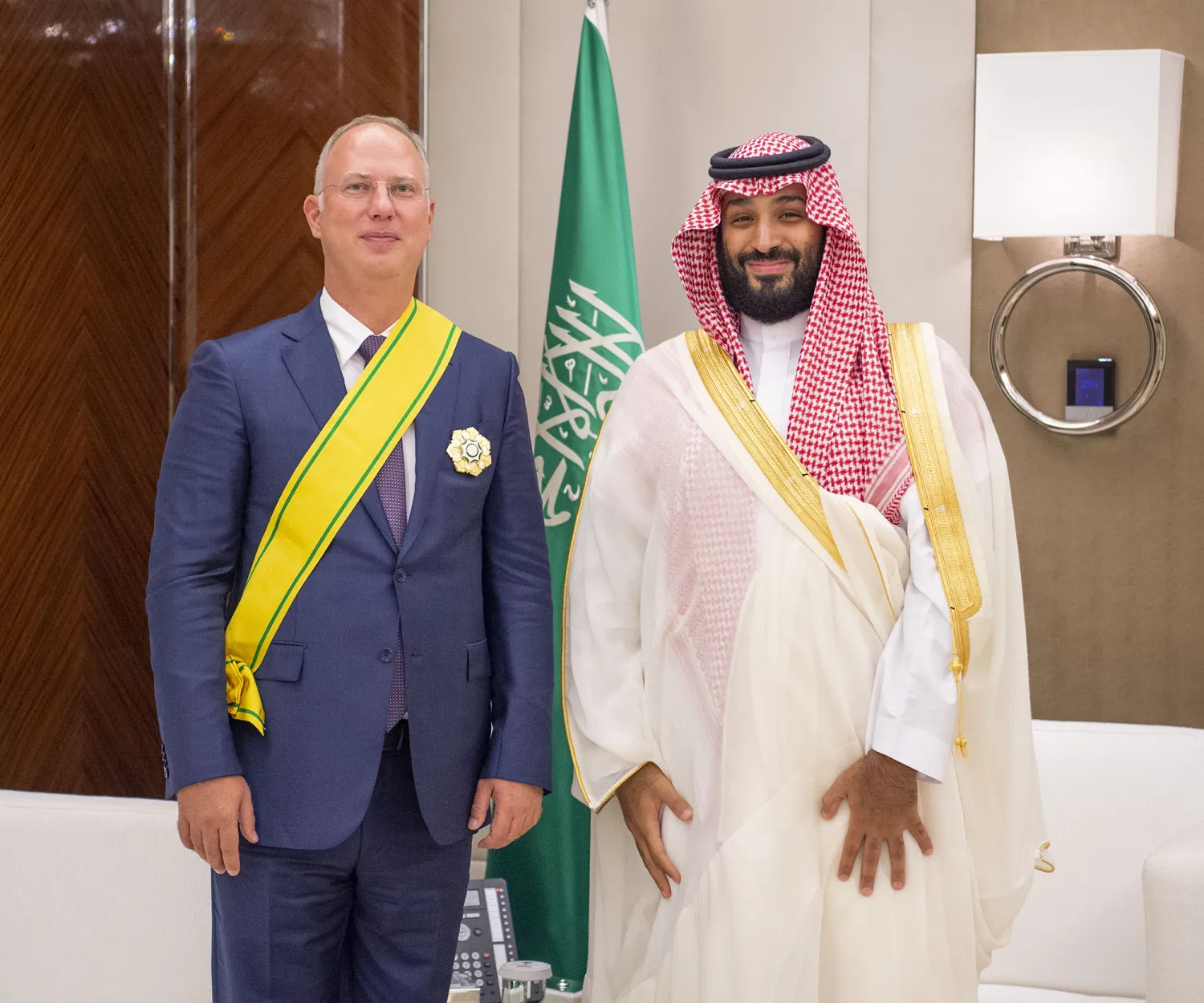 The Crown Prince and the Chief Executive Officer (CEO) of Russian Direct Investment Fund (RDIF), Kirill Dmitriev. SPA
