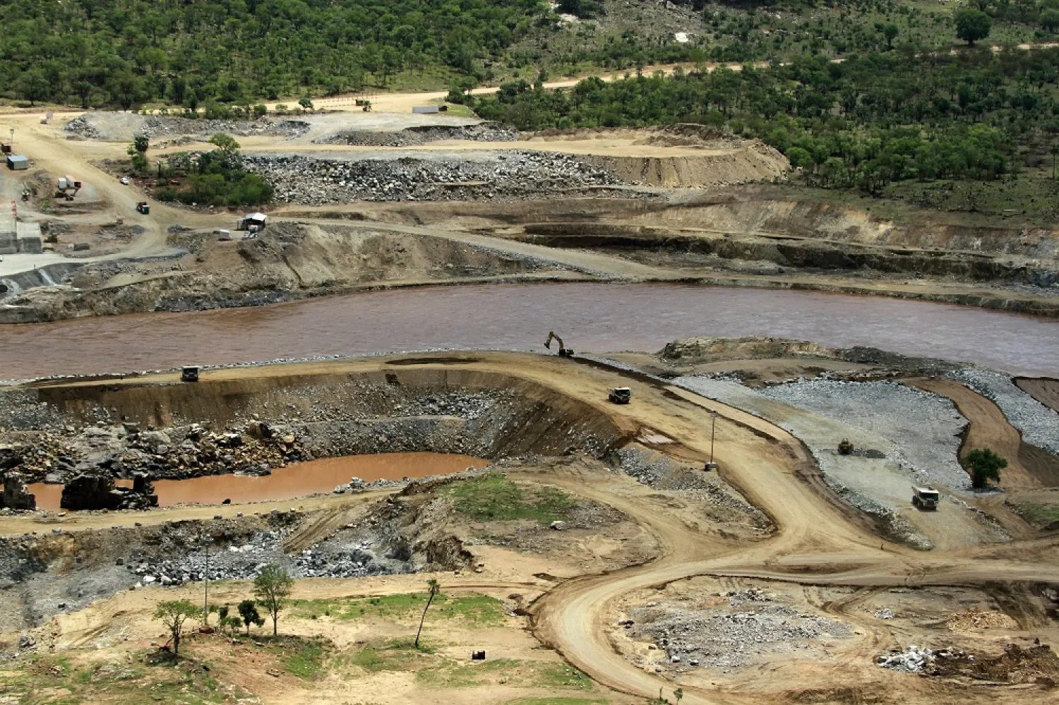 In this June 28, 2013 file photo, the Blue Nile River flows near the site of the planned Grand Ethiopian Renaissance Dam near Assosa, Ethiopia. (AP)