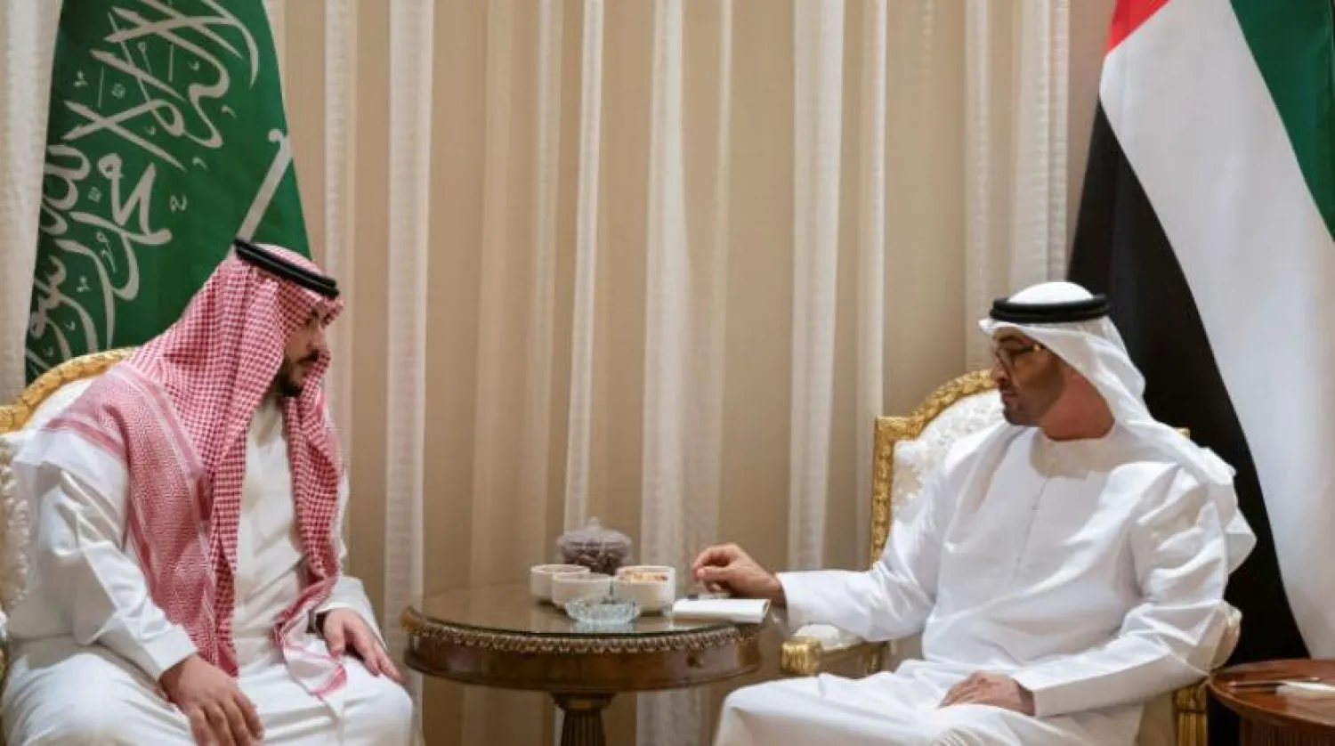 Sheikh Mohamed bin Zayed receives Prince Khalid bin Salman. WAM