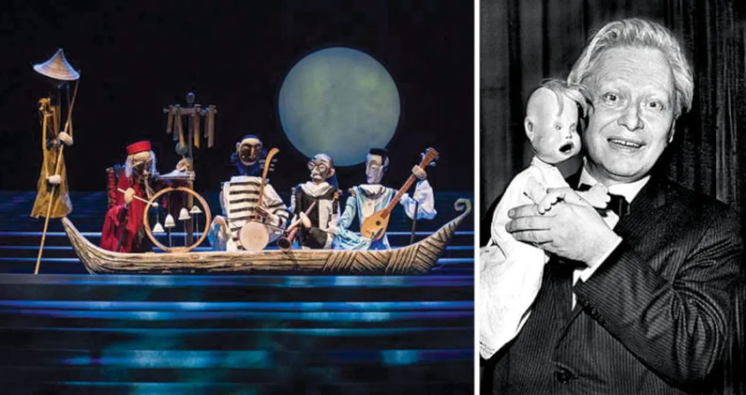 أوبرازتسوف أبدع في تأسيس الدمى منذ الثلاثينات  -  مشهد من مسرحية توراندوت على خشبة مسرح أوبرازتسوف للدمى