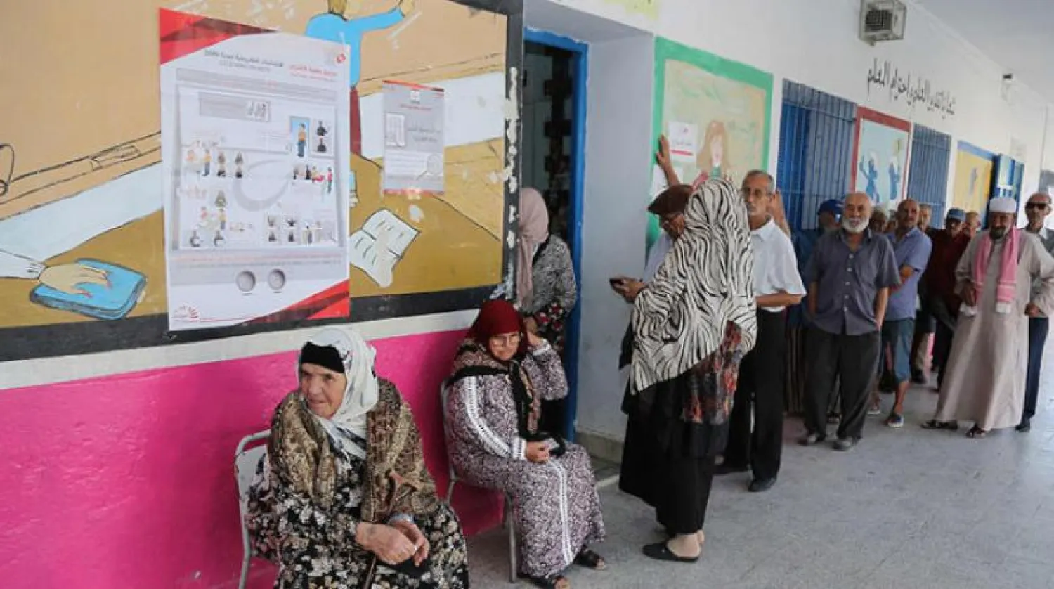 A polling station in Tunis on Sunday, October 6, 2019 (AFP)