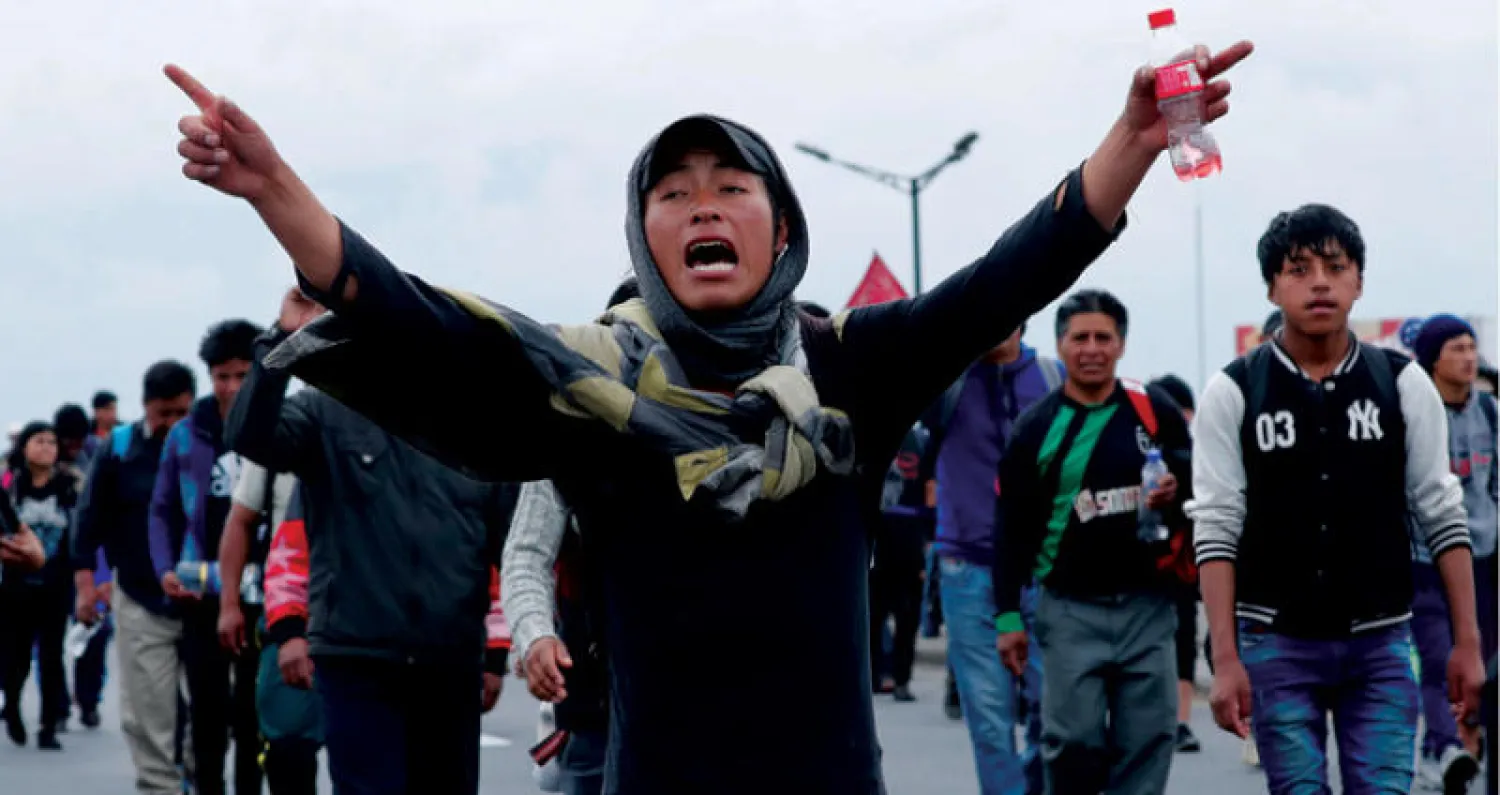 أطاحت الاحتجاجات التي يقودها السكان الأصليون ثلاثة رؤساء قبل فترة حكم كوريا (أ.ب)