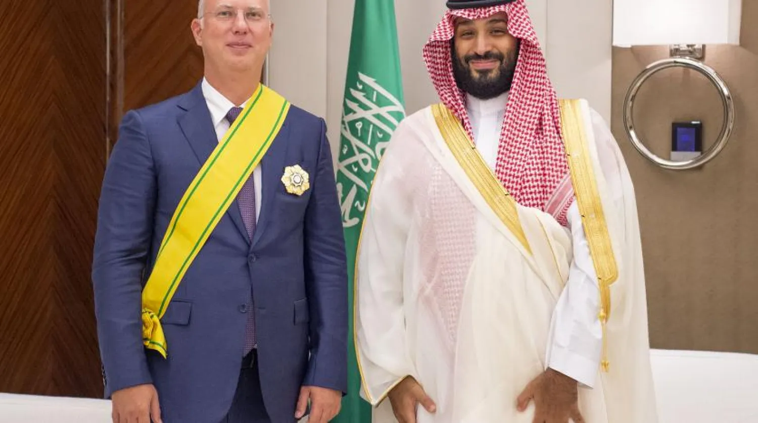 The Saudi Crown Prince and the Chief Executive Officer (CEO) of Russian Direct Investment Fund (RDIF), Kirill Dmitriev. SPA