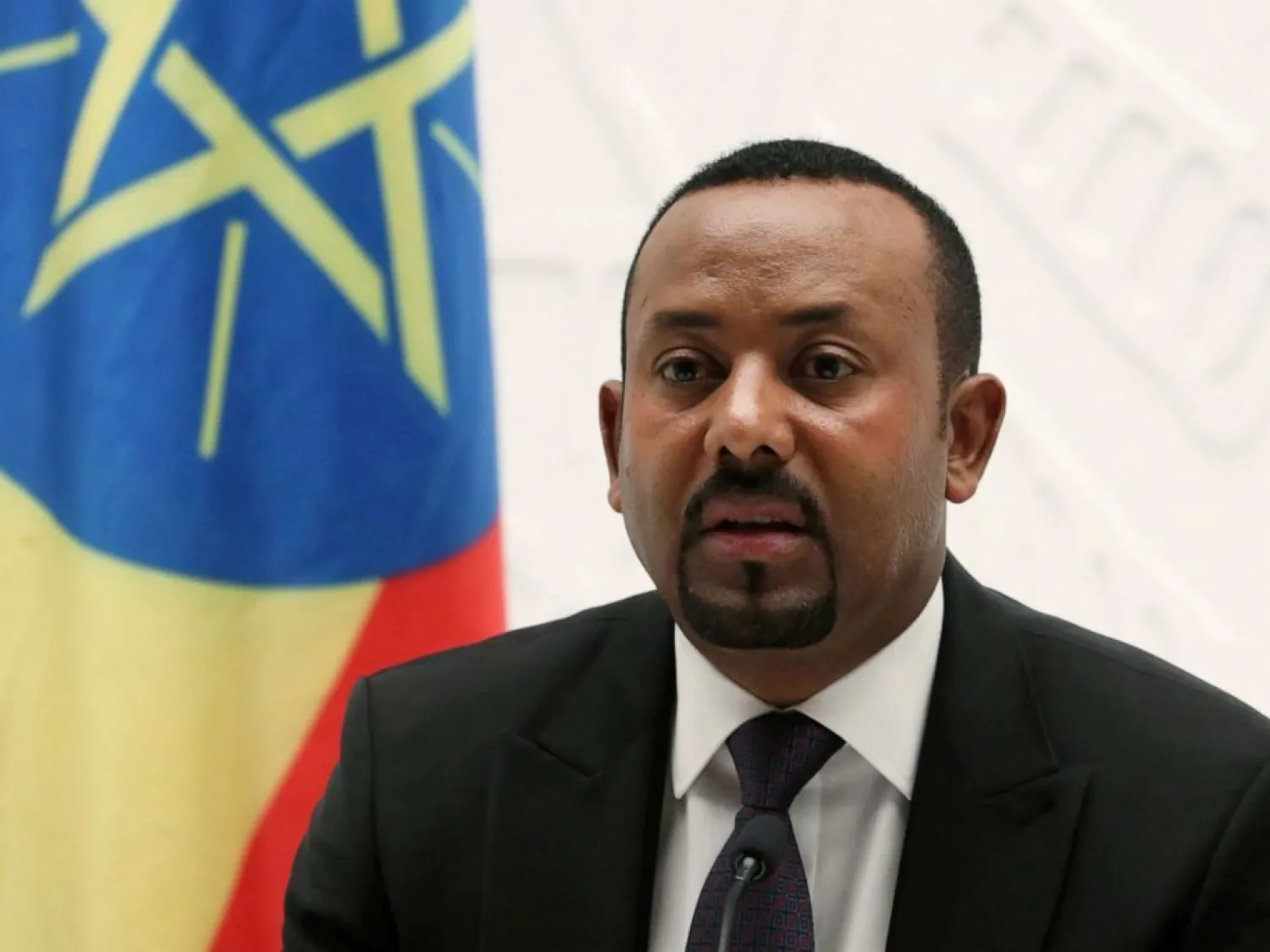 Ethiopia's Prime Minister Abiy Ahmed speaks at a news conference at his office in Addis Ababa, Ethiopia August 1, 2019. REUTERS/Tiksa Negeri