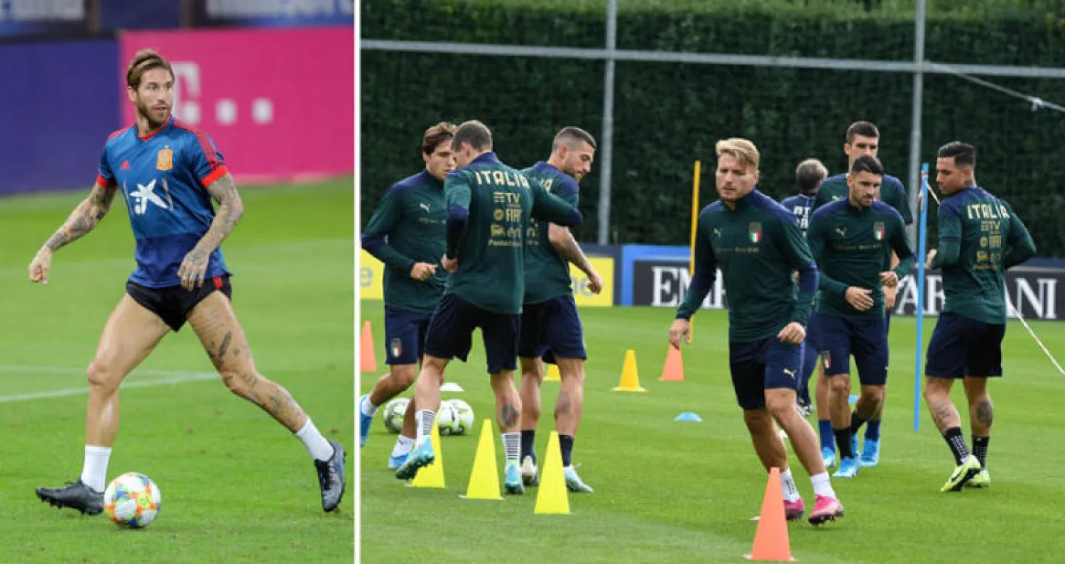 المنتخب الإيطالي يحتاج إلى 3 نقاط جديدة من أجل ضمان التأهل للنهائيات (إ.ب.أ)  -  رقم قياسي في انتظار راموس (رويترز)