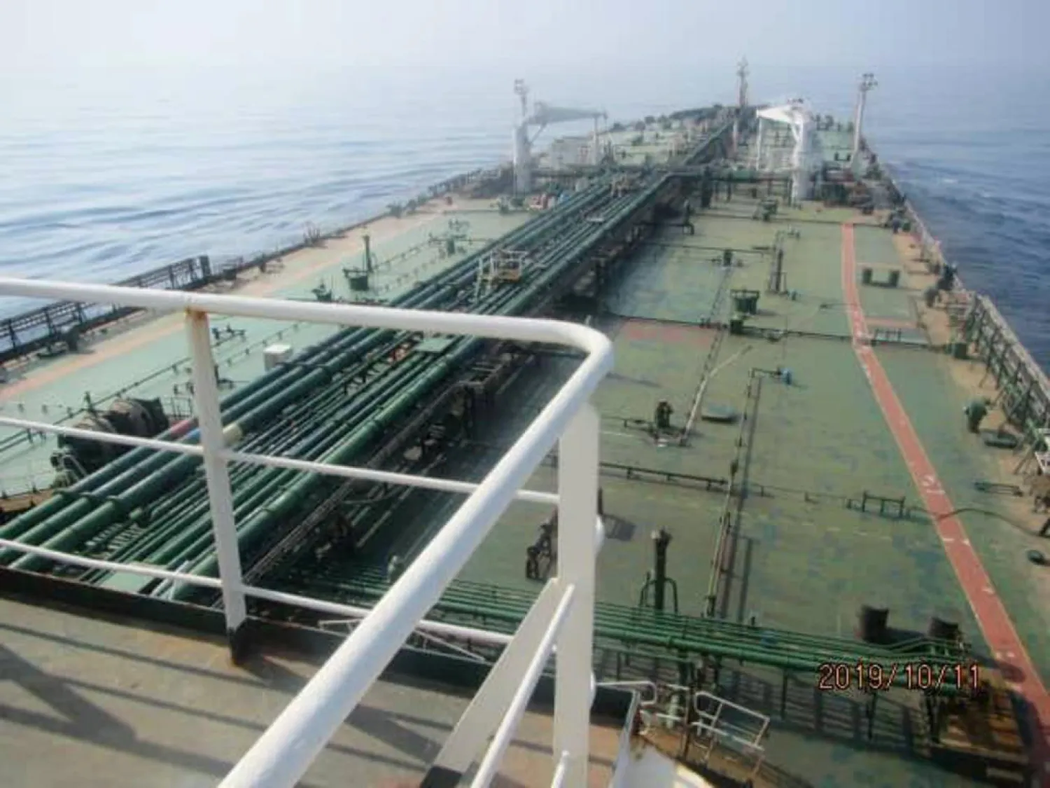 A picture shows the Iranian-owned Sabiti oil tanker sailing in Red Sea. Reuters