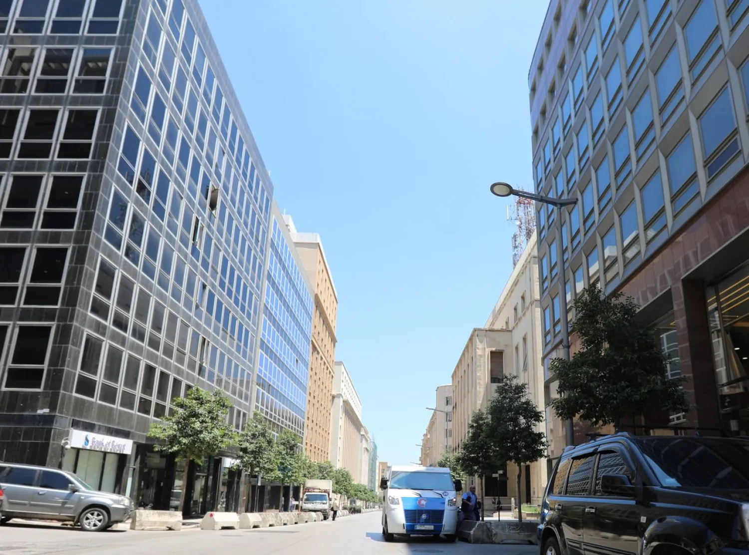 A general view shows a street hosting banks and financial institutions, known as Banks street, in Beirut Central District, Lebanon June 2, 2017. (Reuters)