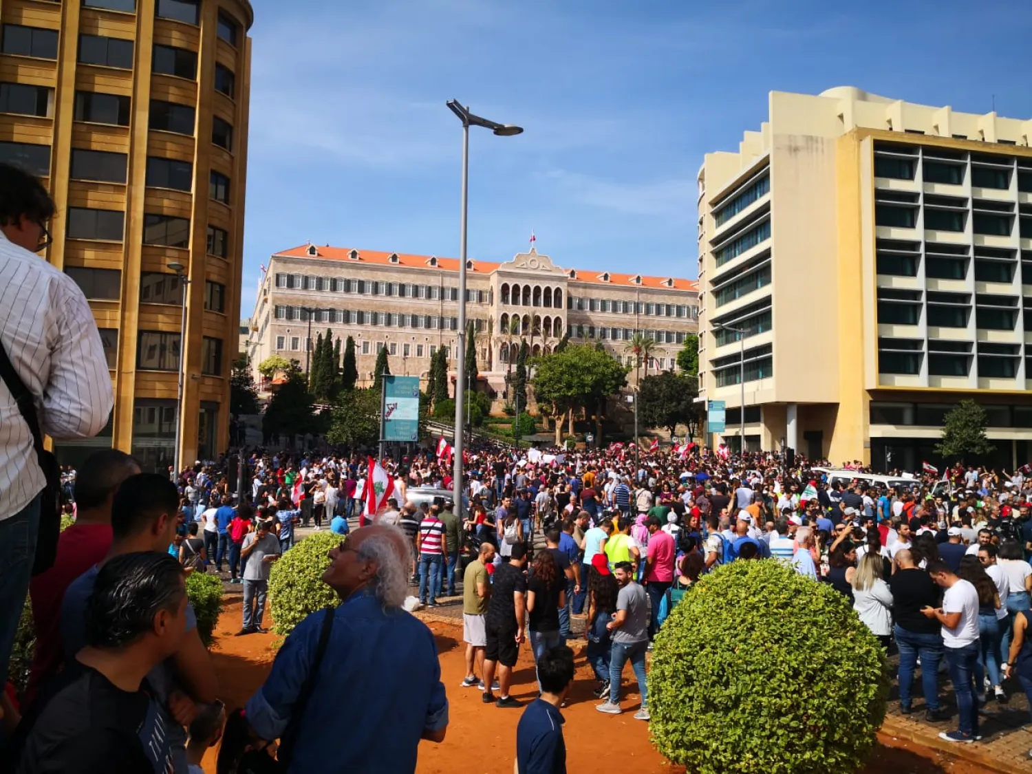 Thousands have taken to the streets across Lebanon to protest dire economic conditions 