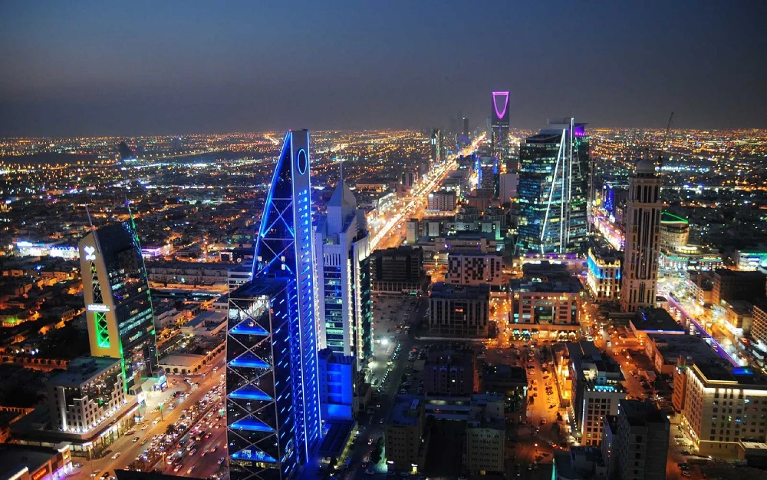 A night view of the Saudi capital Riyadh. (Getty Images)