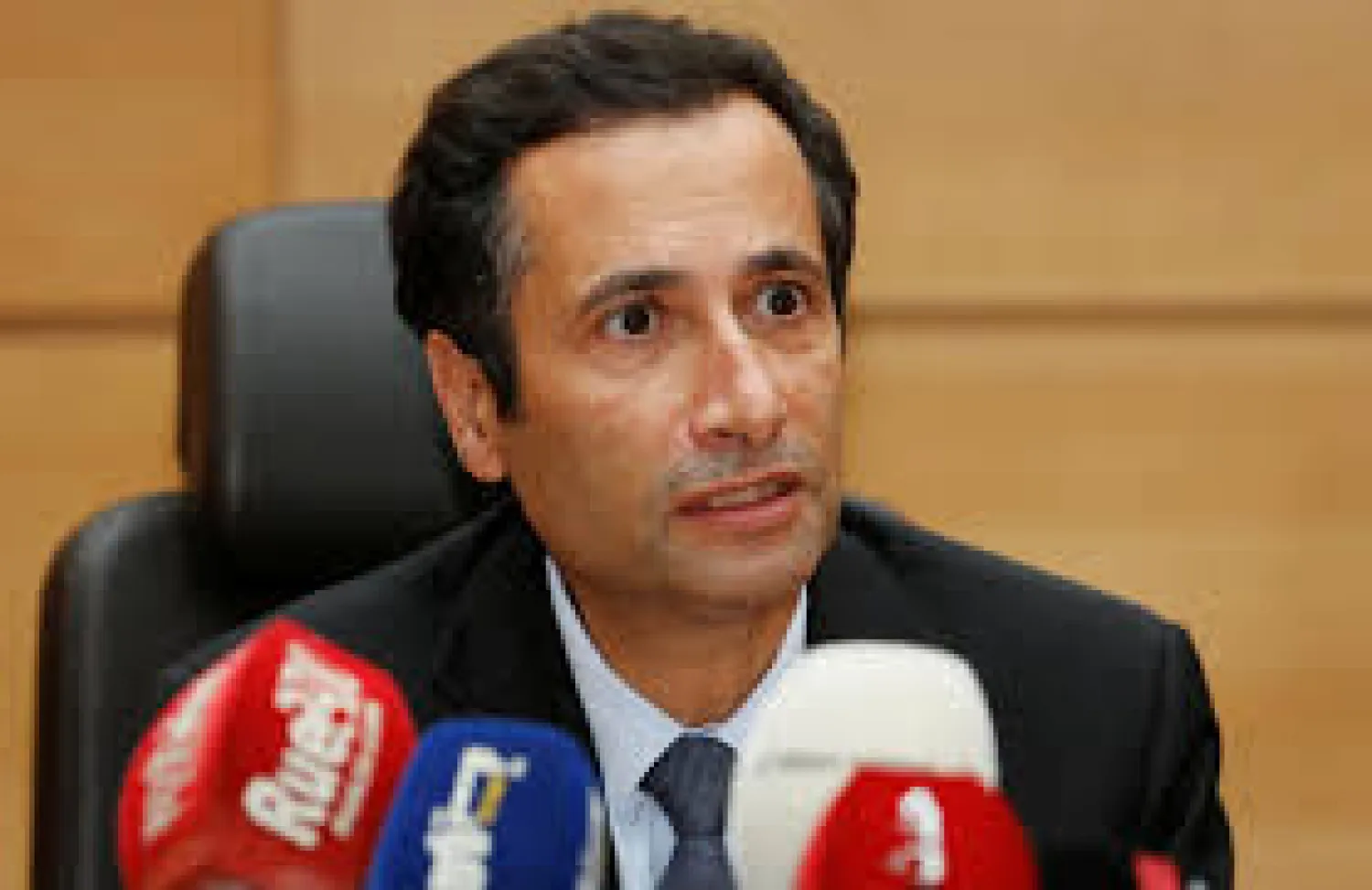 Moroccan Minister of Finance Mohamed Benchaaboun speaks during a news conference in Rabat, Morocco October 22, 2019. REUTERS/Youssef Boudlal