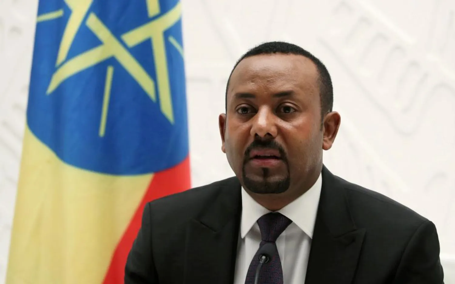 Ethiopia's Prime Minister Abiy Ahmed speaks at a news conference at his office in Addis Ababa, Ethiopia August 1, 2019. (Reuters)