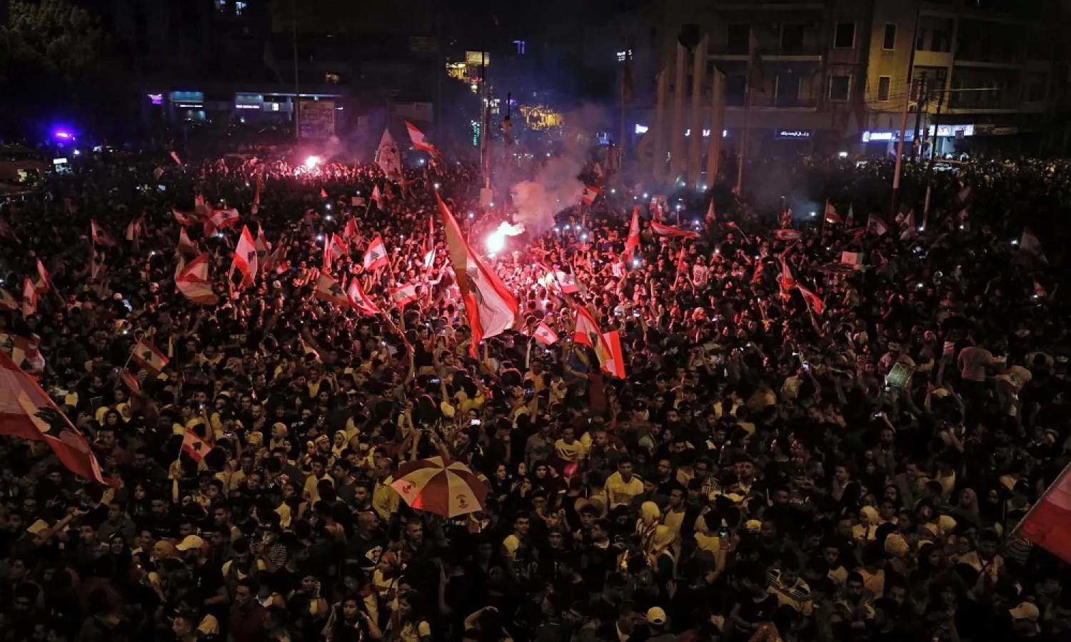 Protesters in the northern city of Tripoli on Sunday. (Getty Images)