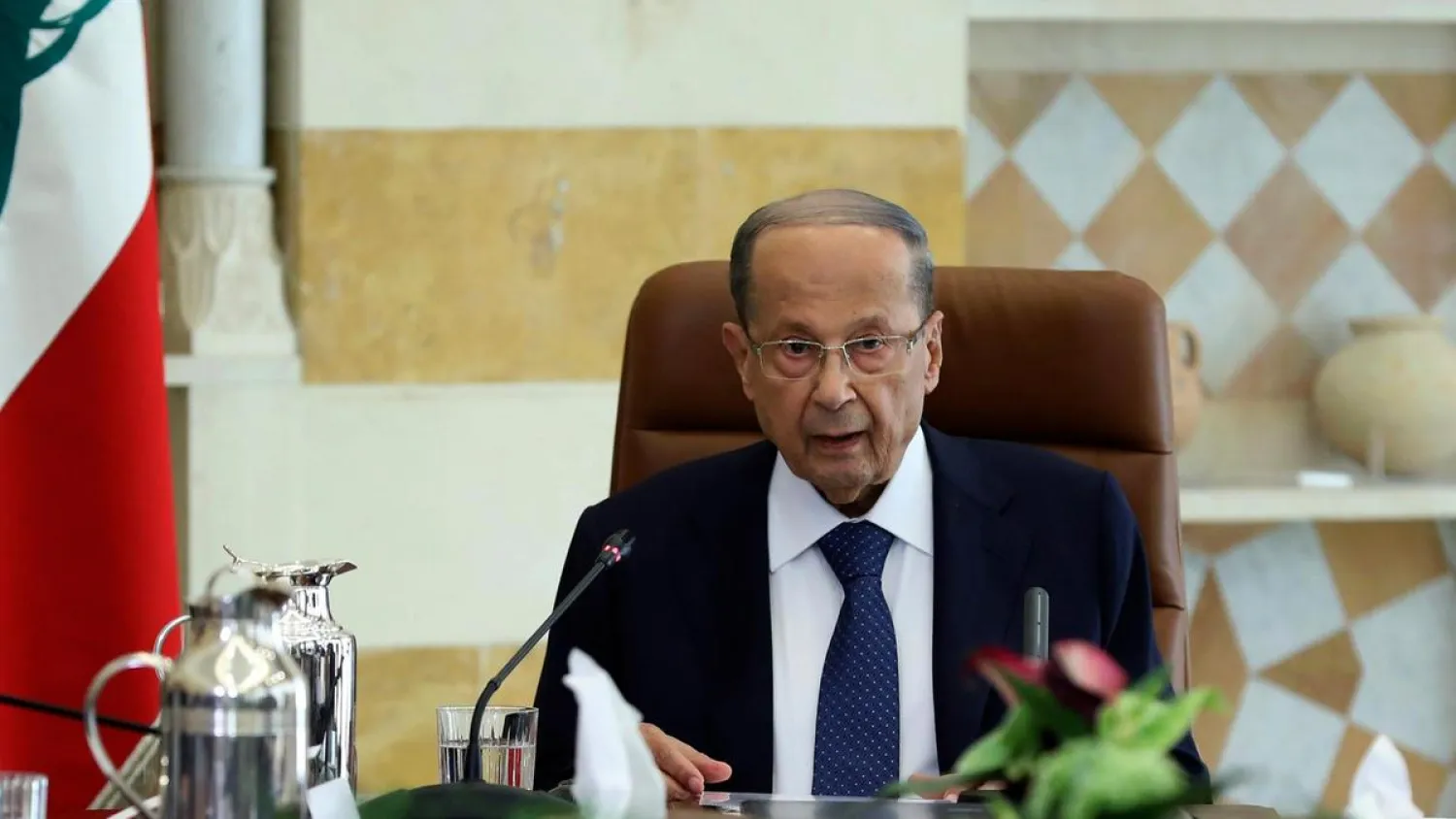 AP file photo of Lebanese President Michel Aoun