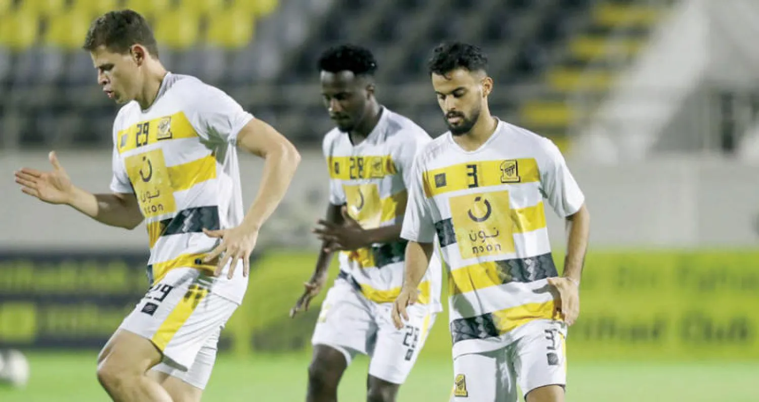 من تدريبات الاتحاد الأخيرة استعداداً لمباراة أبها (الشرق الأوسط)