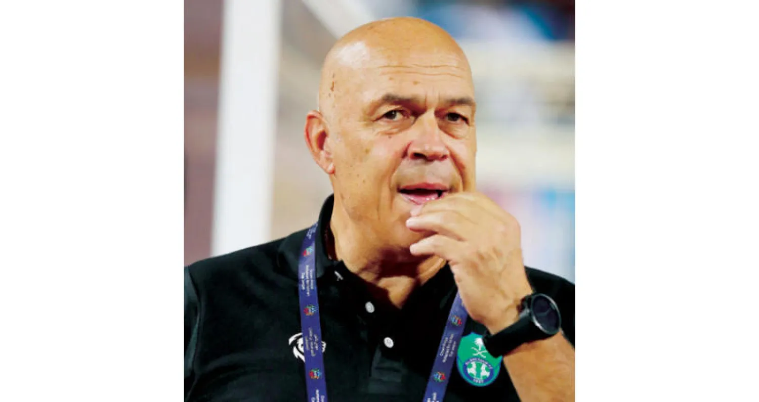 غروس خلال مواجهة فريقه أمام الحزم (تصوير: علي الظاهري)