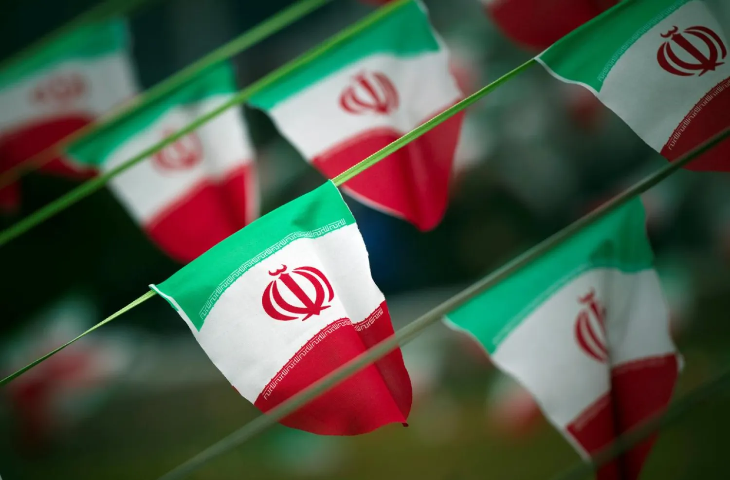 Iran's national flags are seen on a square in Tehran February 10, 2012, a day before the anniversary of the Islamic Revolution. REUTERS/Morteza Nikoubazl/File Photo