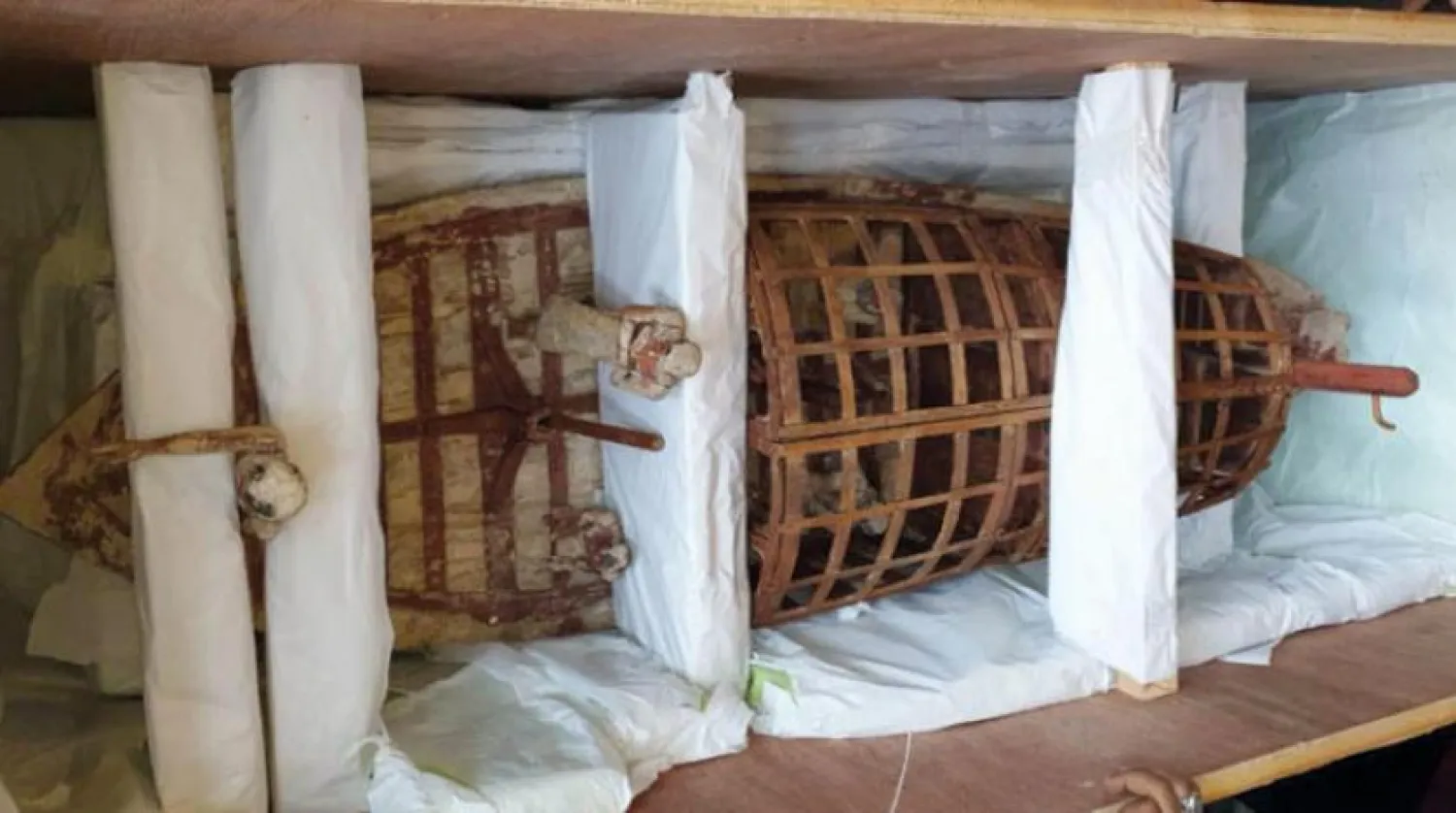 Artifact coated with iron and foam.
