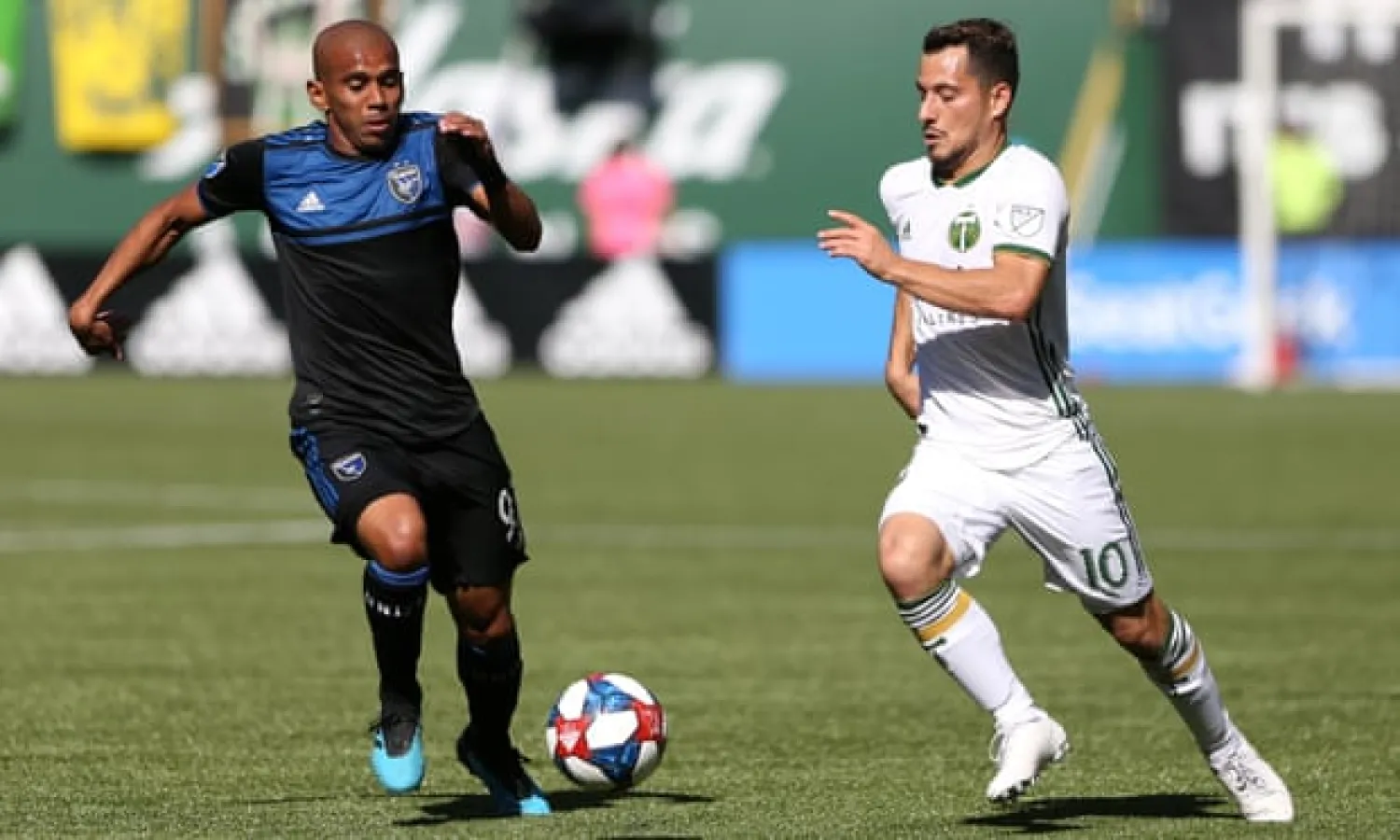  The Portland Timbers’ Sebastián Blanco has led a vanguard of Argentinian imports to Major League Soccer. Photograph: Sean Meagher/AP
