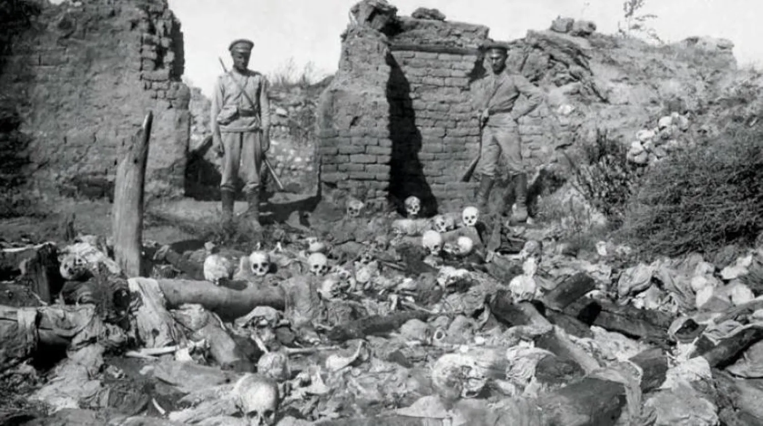 The remains of Armenians killed by Ottoman soldiers. AFP file photo