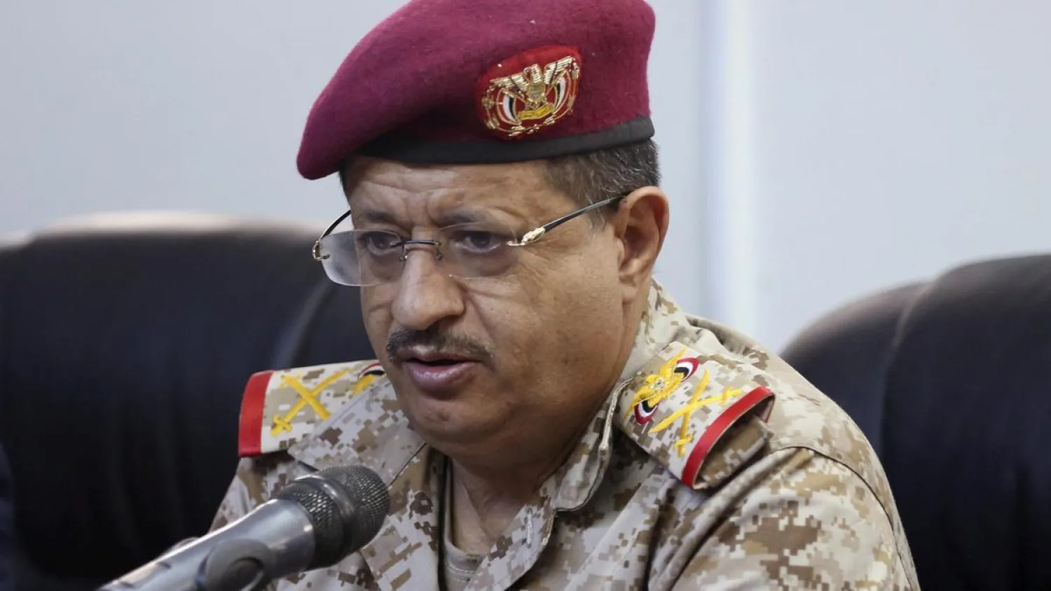 Maj. Gen. MohammedAli al-Maqdashi, chief of staff of the Yemeni Army, survived an attack on Tuesday. REUTERS/Ali Owidha/File Photo