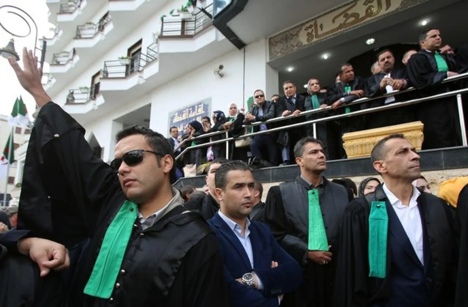 Judges and prosecutors take part in a protest to demand the independence of the judiciary in Algiers, Algeria October 31, 2019. REUTERS/Ramzi Boudina
