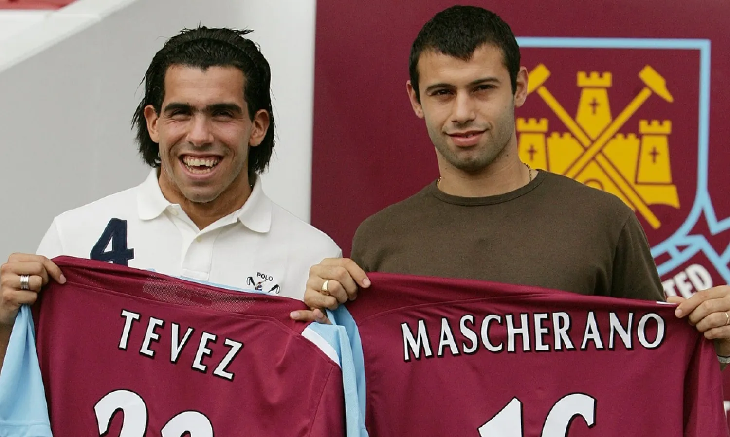 The September 2006 arrival of Carlos Tevez and Javier Mascherano was supposed to be a coup for West Ham, but the controversial transfer proved to be a mixed blessing for the Hammers. (AP)