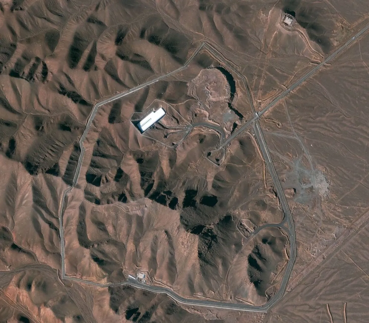 A satellite image of the Fordow facility in Iran, January 30, 2013. (Getty Images)