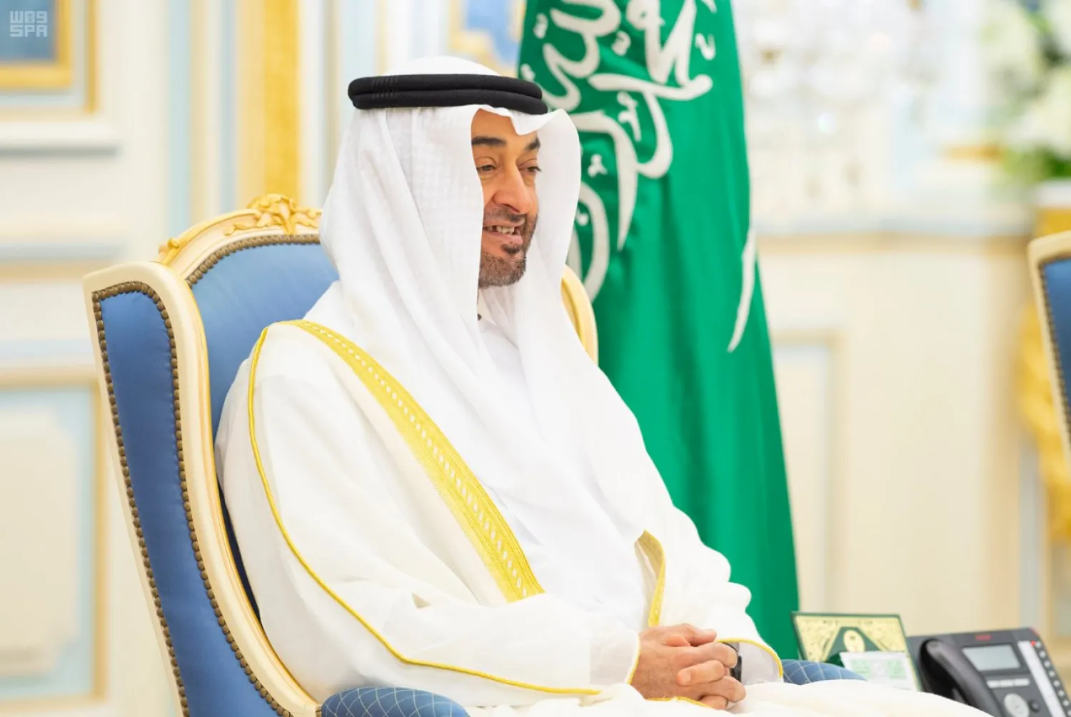 Abu Dhabi Crown Prince Sheikh Mohammed bin Zayed al-Nahyan attends the signing ceremony of the Riyadh agreement. (SPA)