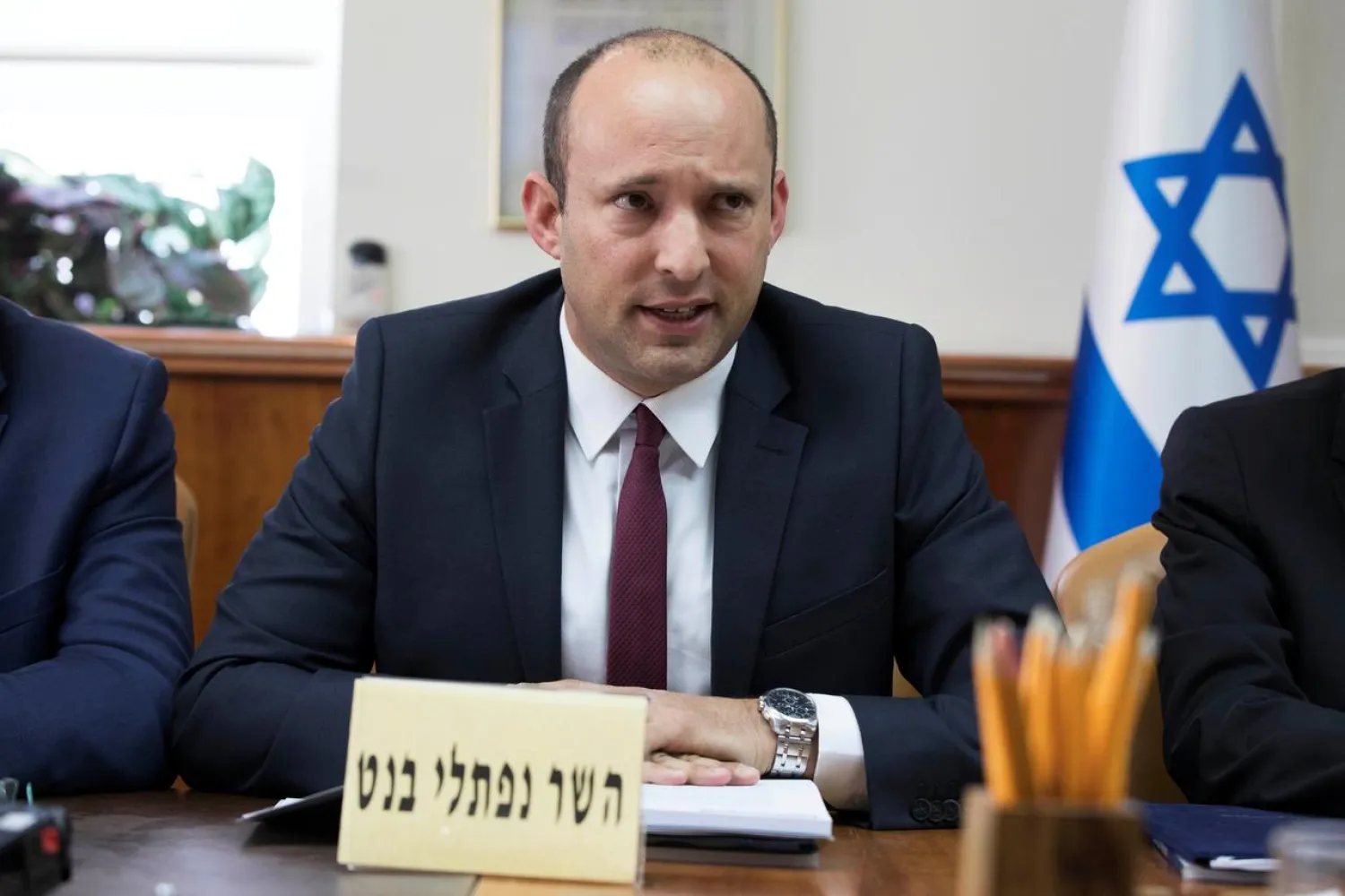Israeli Education Minister Naftali Bennett attends the weekly cabinet meeting in Jerusalem January 27, 2019. Abir Sultan/Pool via REUTERS