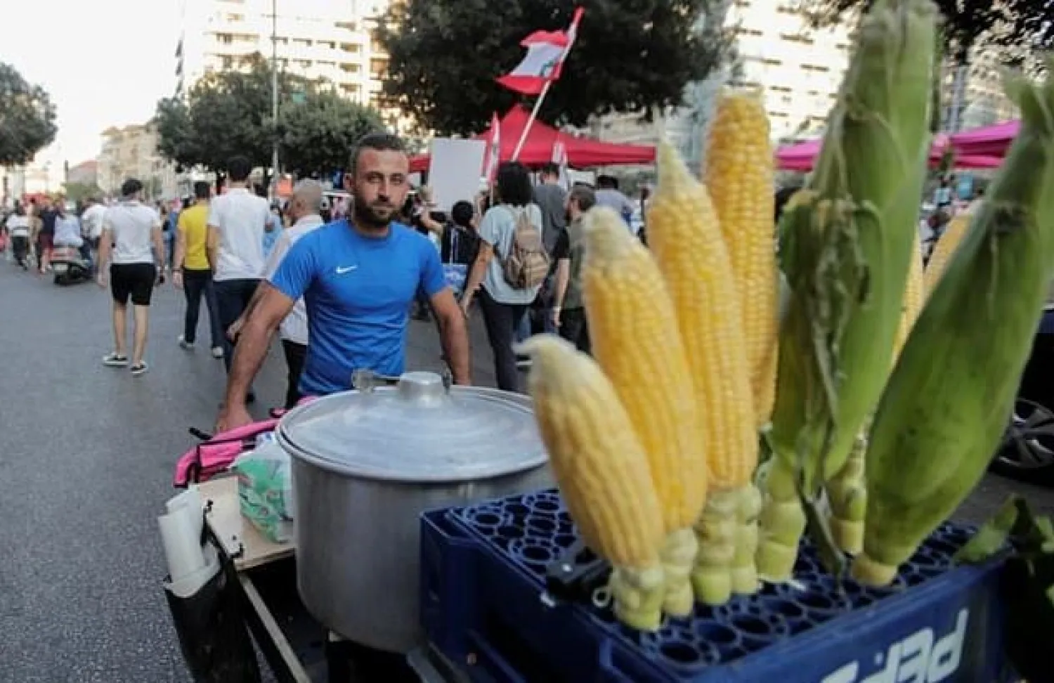 Demonstrators taking part in Lebanon's protests since October 17 are spoiled for choice when hunger strikes/ AFP