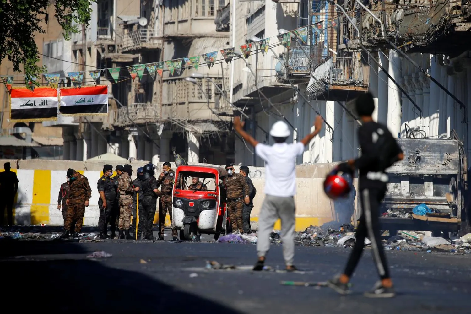 Demonstrators at anti-government protests in Baghdad, Iraq, November 8, 2019. (Reuters)
