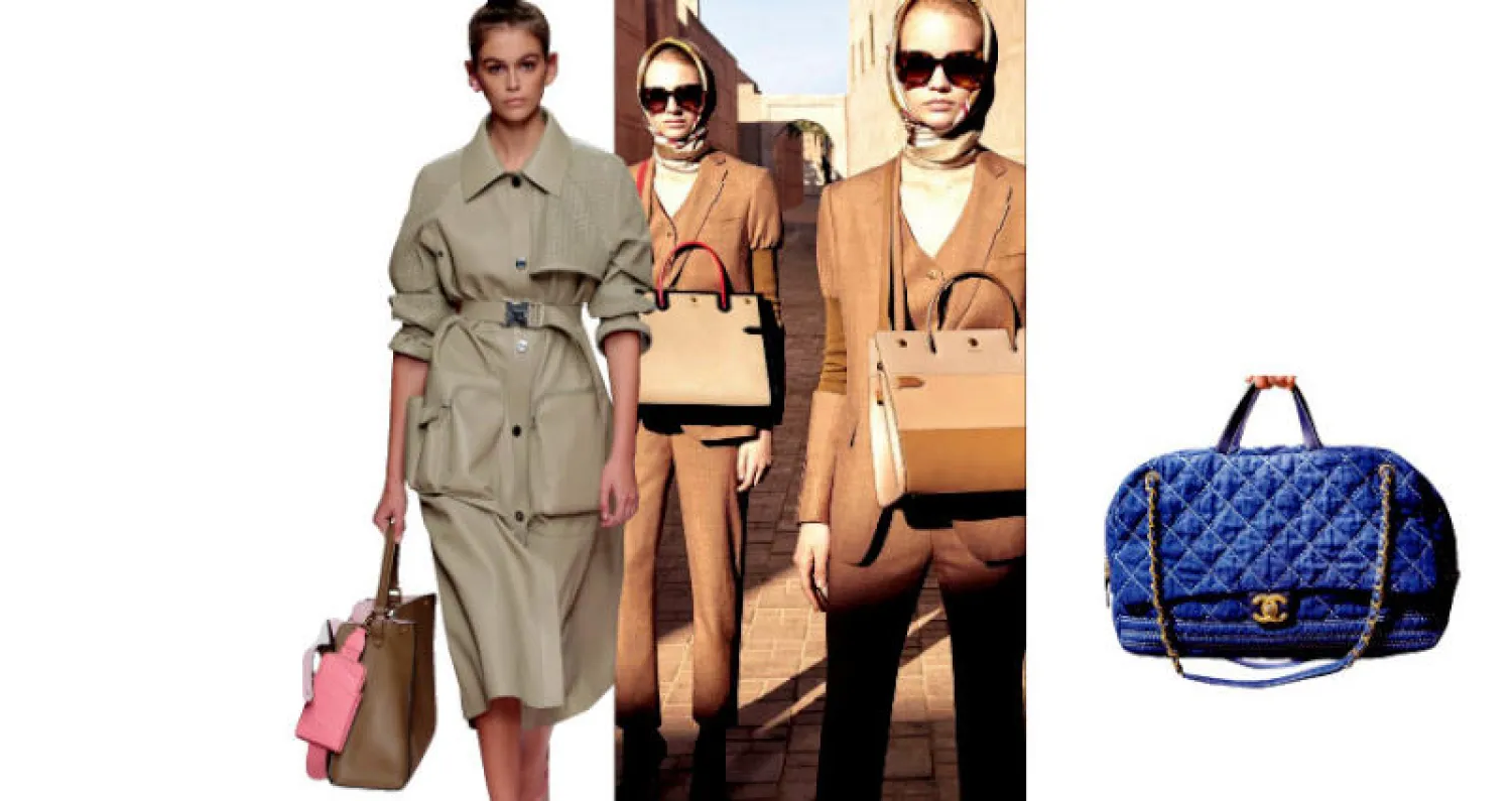 حقيبة مبطنة من «شانيل».... من دار «بيربري».......... دار «فندي» تبنت هذه الموضة منذ بضعة مواسم