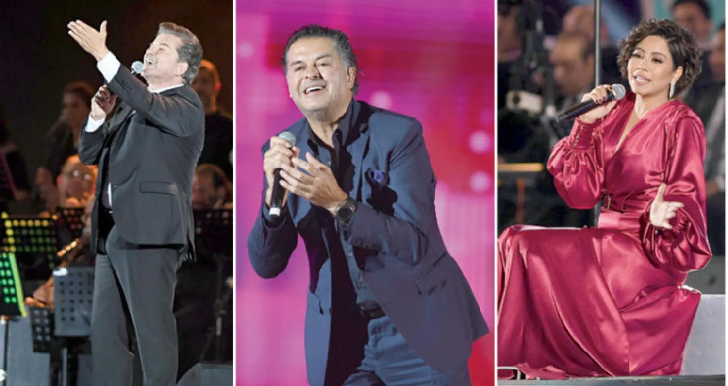 شيرين عبد الوهاب تغني بالخليجية في موسم الرياض (تصوير: بشير صالح)  -   راغب علامة خطف الانظار خلال وصلته الغنائية  -  وليد توفيق قدم باقة من أجمل أغانيه القديمة والجديدة (تصوير: بشير صالح)