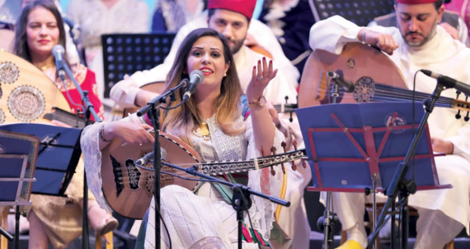 جانب من الحفل الموسيقي بمناسبة الذكرى الـ60 لتأسيس وكالة الأنباء المغربية (ماب)