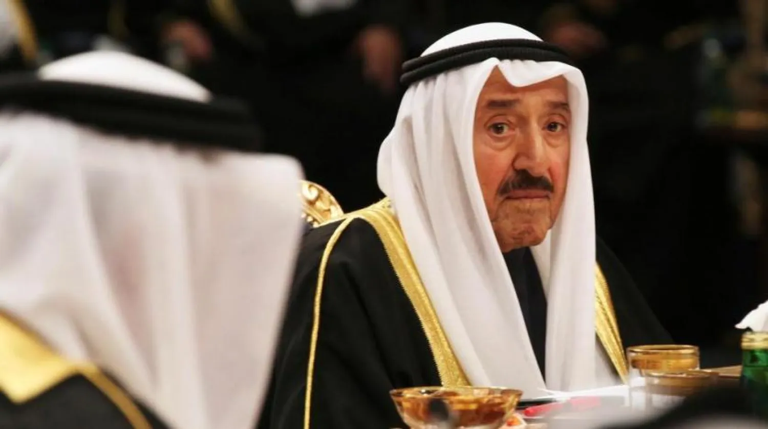 Kuwait’s Emir Sheikh Sabah Al Ahmad Al Sabah pictured here presiding over the Gulf Cooperation Council summit in Kuwait City on December 5, 2017. Jon Gambrell / AP