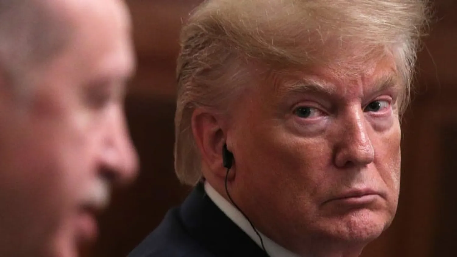 Turkish President Recep Tayyip Erdogan and U.S. President Donald Trump participate in a joint news conference in the East Room of the White House on November 13, 2019 in Washington, DC. GETTY 
