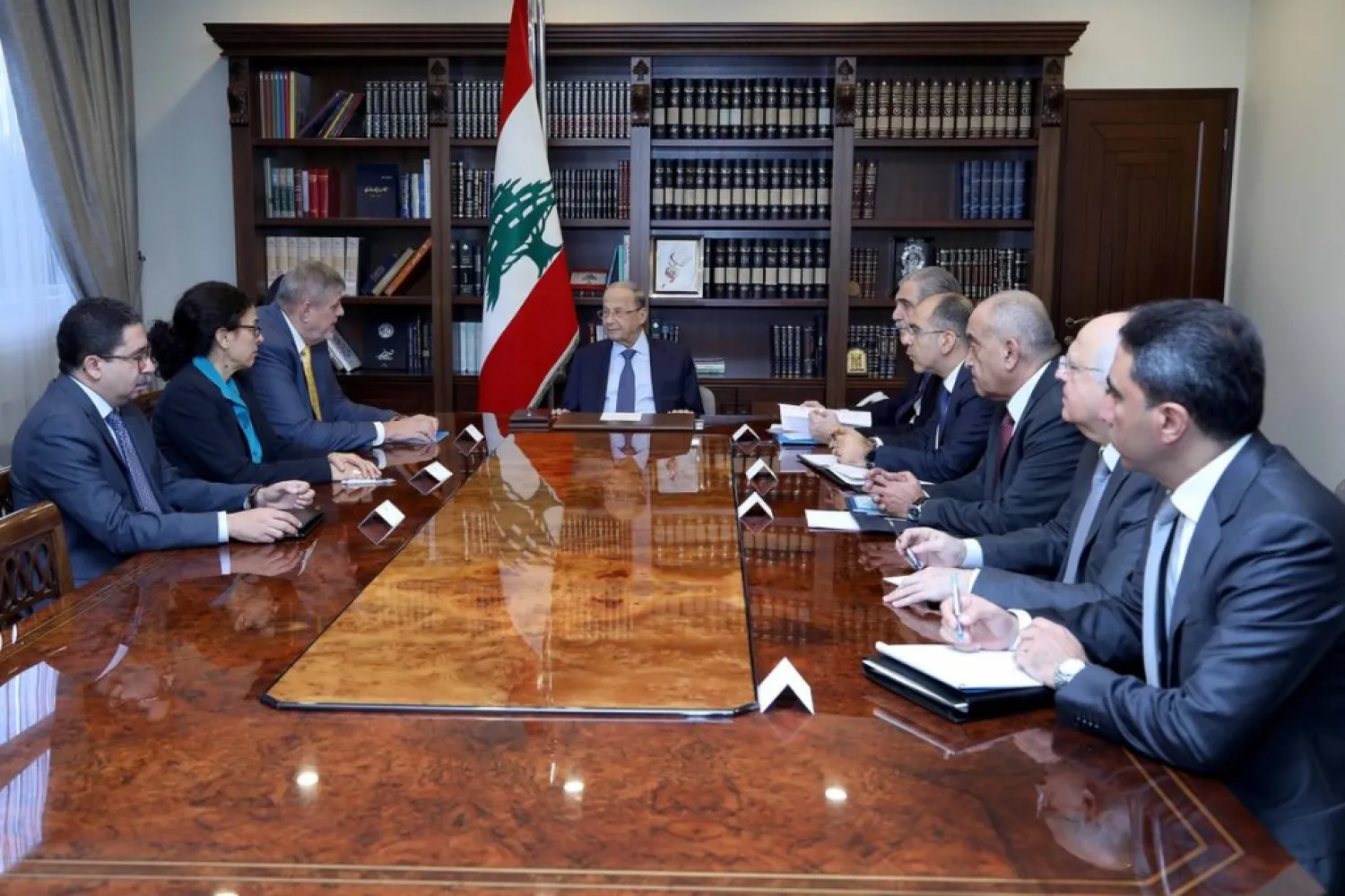 President Michel Aoun meets with the UN Special Coordinator for Lebanon, Jan Kubis (NNA).