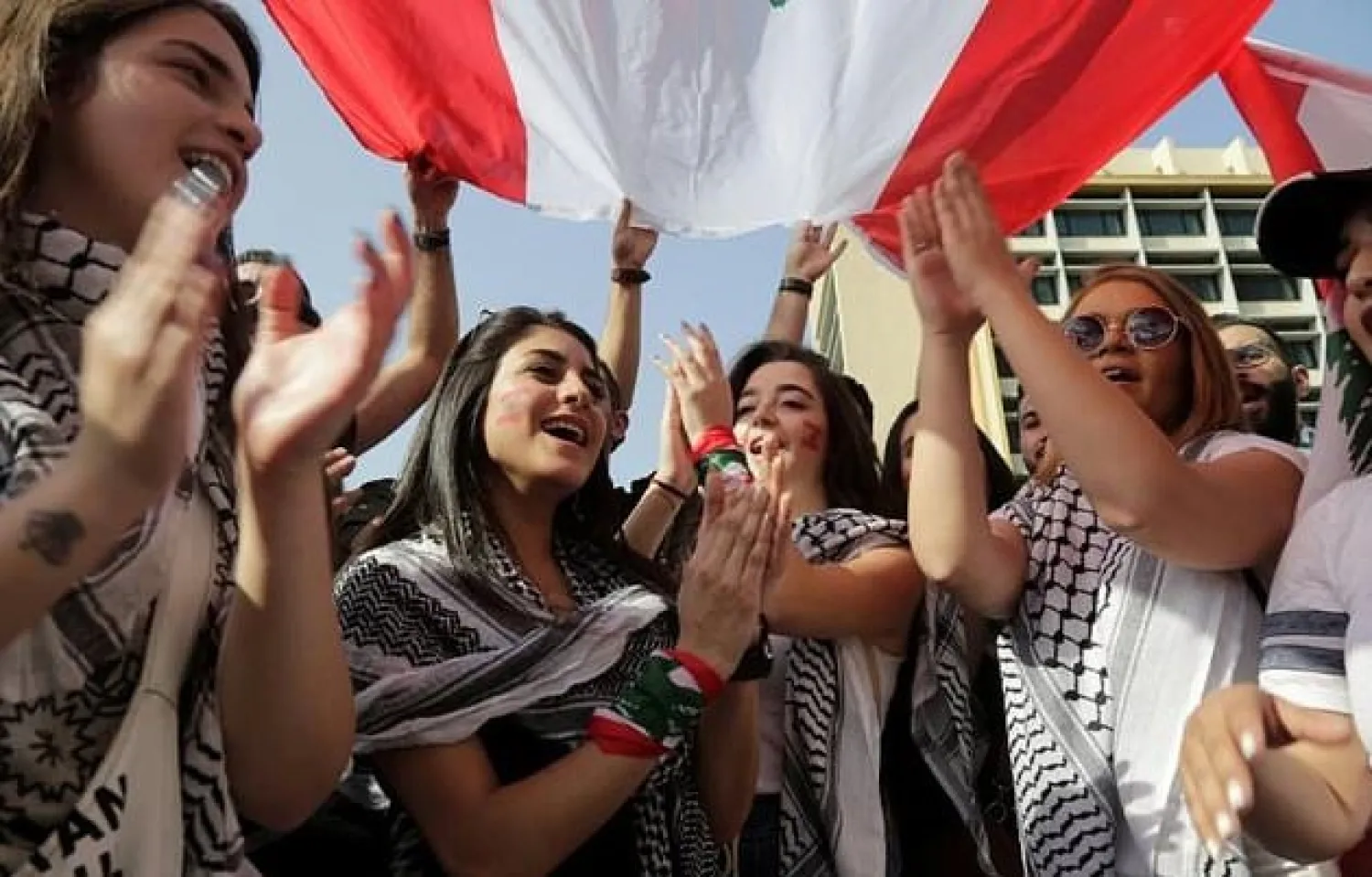 Young Lebanese protesters say they are willing to continue their uprising demanding a better future, even if older demonstrators need to return to their jobs. AFP

