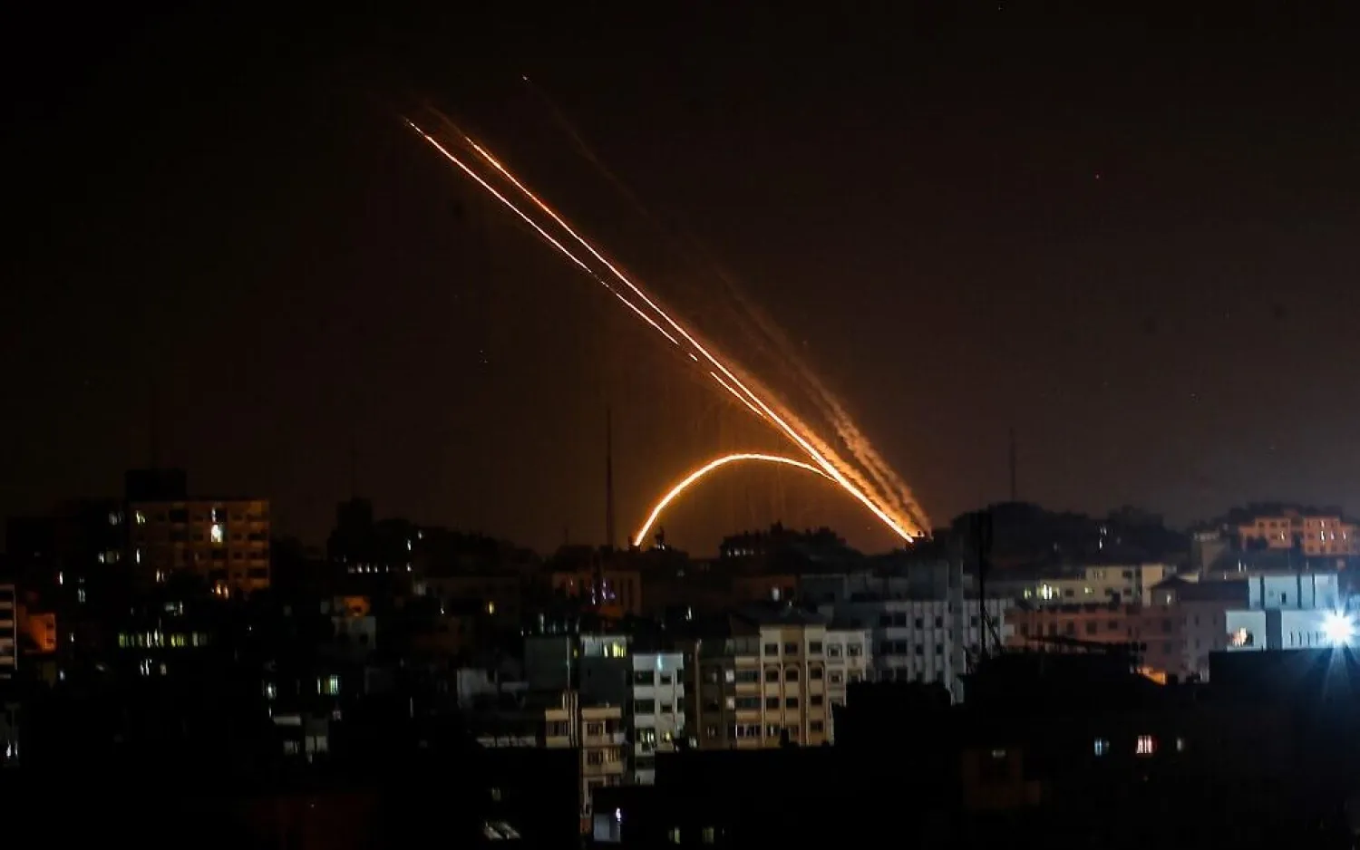 Rockets being fired from Gaza towards Israel on November 13, 2019 | AFP