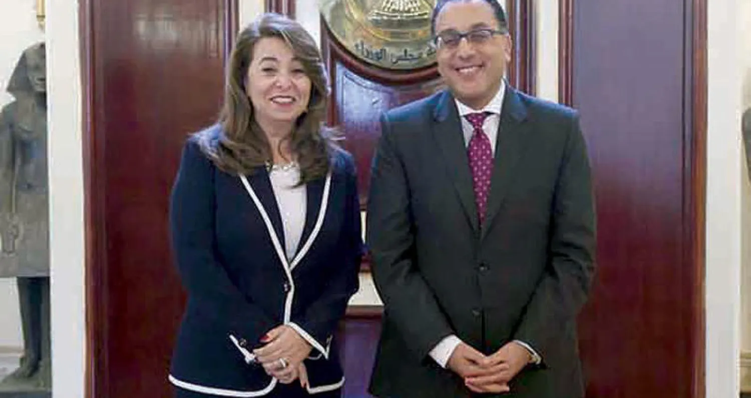 غادة والي خلال لقاء مدبولي أمس  من صفحة مجلس الوزراء المصري